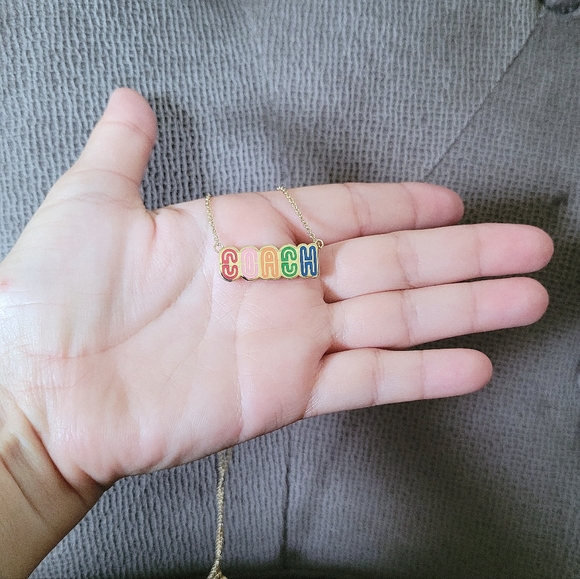 Coach Logo Retro☮️ Necklace - NIB - Picture 11 of 15